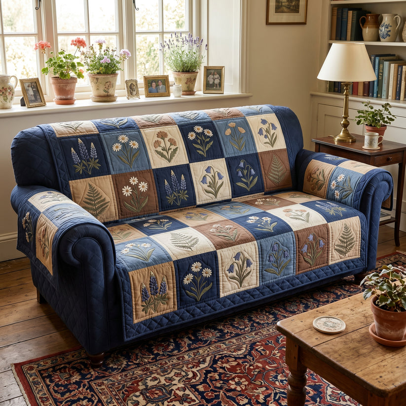 Rustieke Bloemige Patchwork Gequilt Sofa Cover LD120