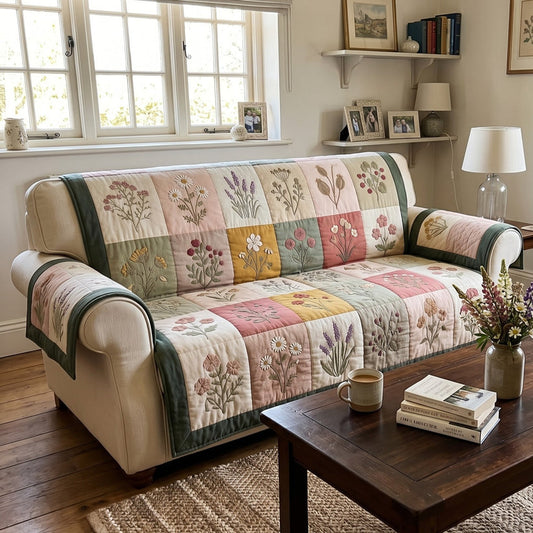 Vintage Botanische Gequiltde Zitbank LD123