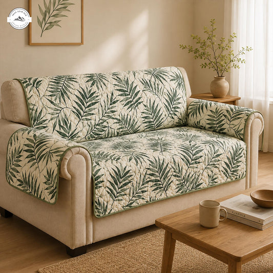 Botanische Palmblad Gequilt Sofahoes LV23