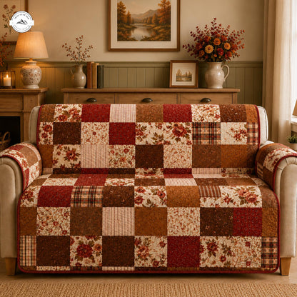 Rustieke Herfst Bloem- en Ruitgepatenteerde Zitting Sofa LV75