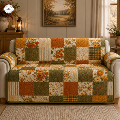 Vintage Bloemen Patchwork Gequilt Sofa LV82