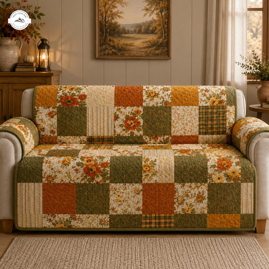 Vintage Bloemen Patchwork Gequilt Sofa LV82