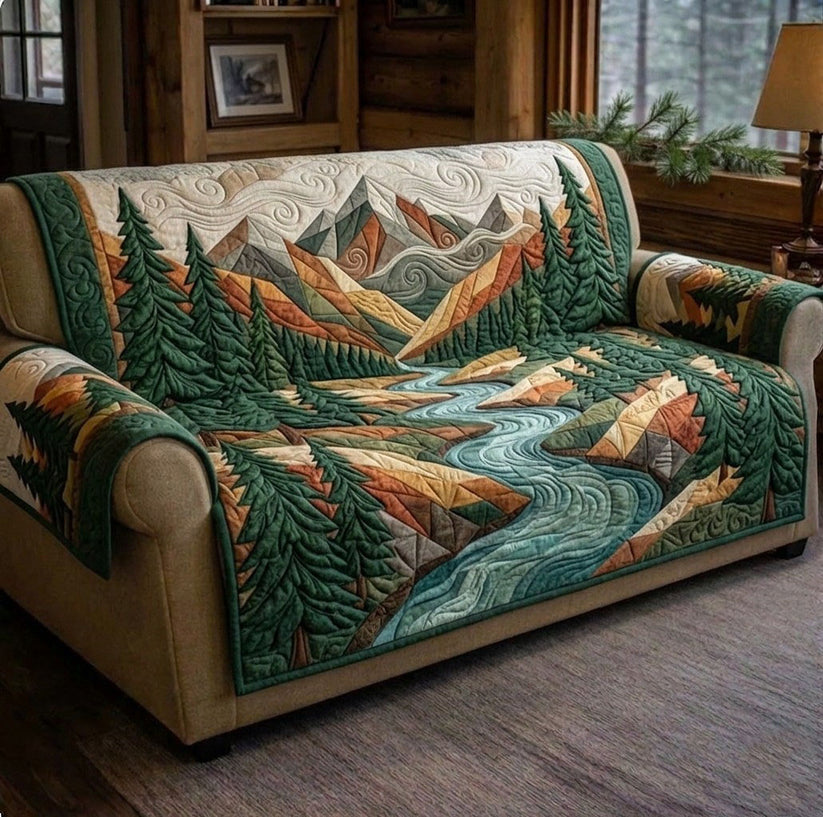 Camping Life Gequilt Sofa Cover QV05