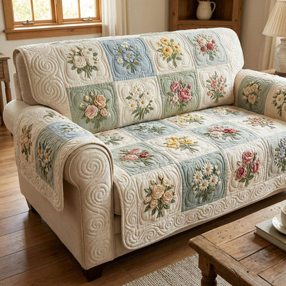 Zachte Tuin Gequilt Stoelbank QV09