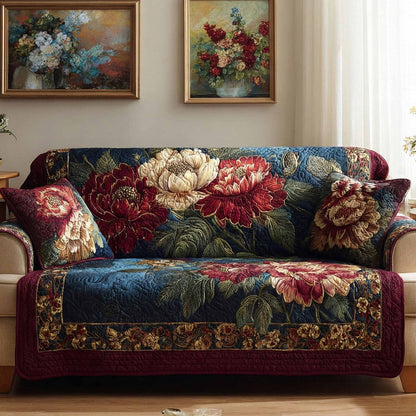 Crimson Bouquet Gequilt Sofa QV13