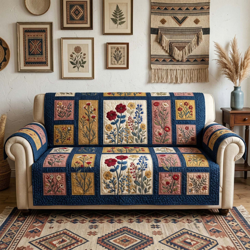 Boho Bloem Quilted Zitbank QV21