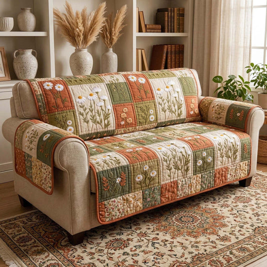 Cottagecore Daisy Gequilt Sofa QV27