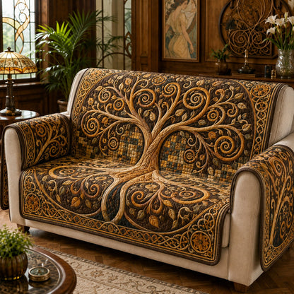 Amber Spiral Eternity Gequilt Sofa QV54