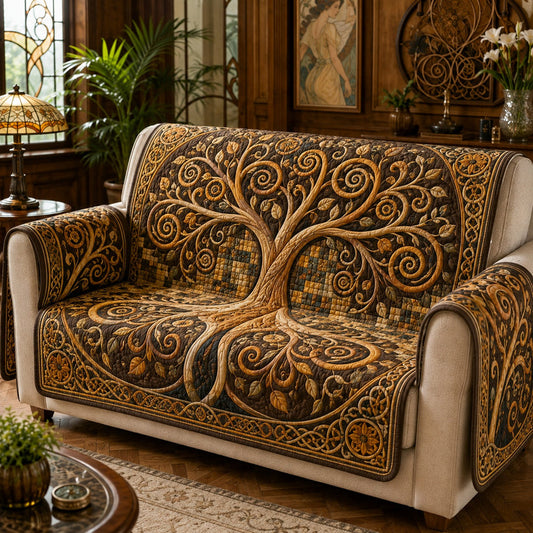 Amber Spiral Eternity Gequilt Sofa QV54