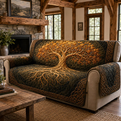 Ember Harvest Glow Gequilt Sofa QV57