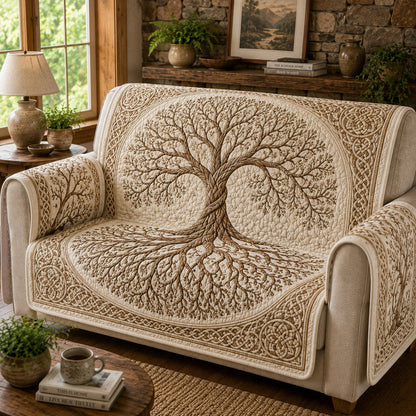 Ivory Winter Solstice Gequilt Sofa QV60