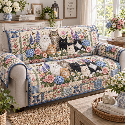Cottage Kat & Bloementuin Gequilt Sofa QV74