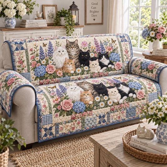 Cottage Kat & Bloementuin Gequilt Sofa QV74