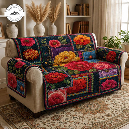 Boho Bloem Quilted Zitbank TG19
