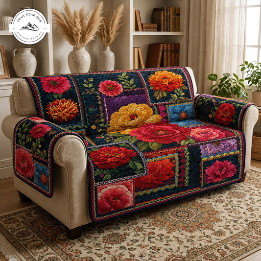 Boho Bloem Quilted Zitbank TG19