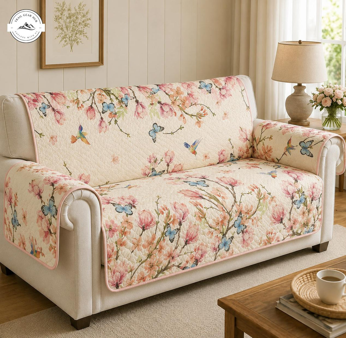 Botanische Bloem Gequilt Sofa TG57