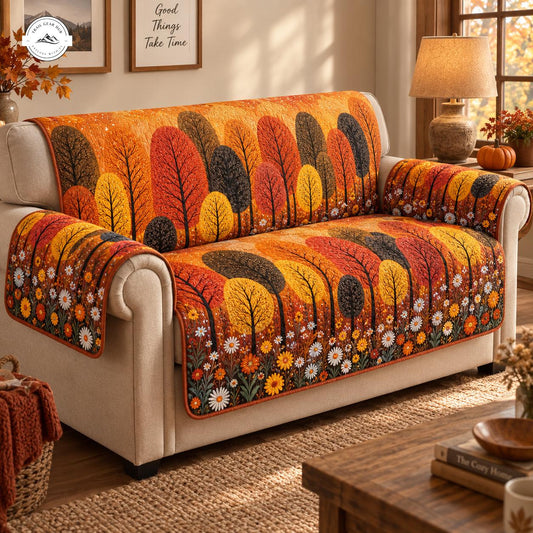 Herfst Bos & Bloem Quilted Stoelbank TG85