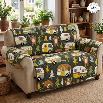 Vintage Camper & Beer Patroon Gequilt Sofa TN92