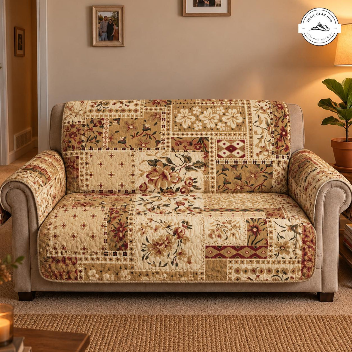 Vintage Patchwork Quilted Zitbank TN93