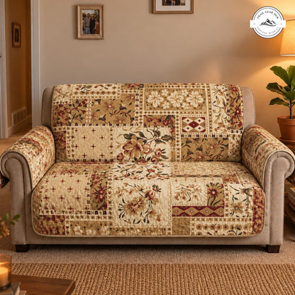Vintage Patchwork Quilted Zitbank TN93