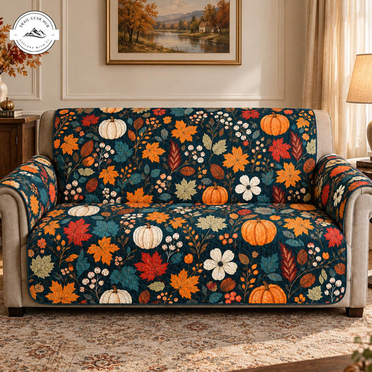 Herfst Bloem en Pompoen Gequilt Sofa TN108