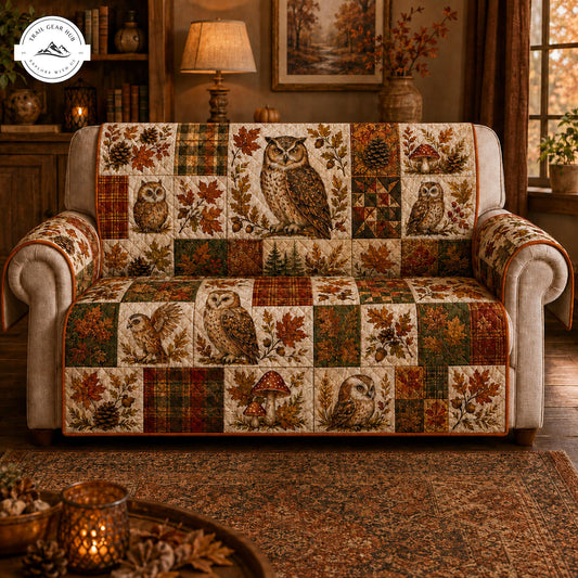Herfst Uil Patchwork Gequilt Sofa TP56