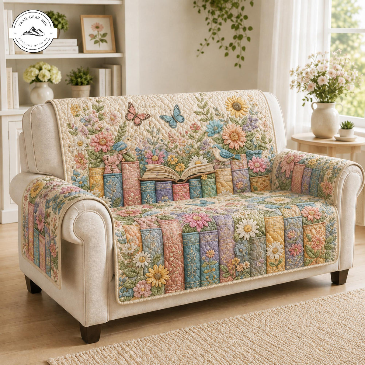 Floral Book Lover Gequilt Sofa TP60