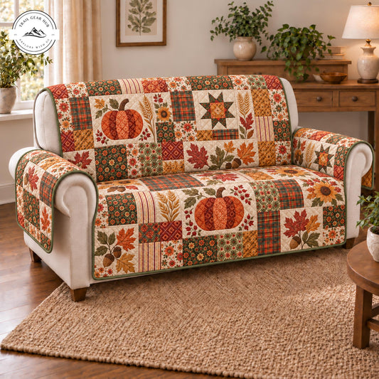 Rustieke Herfst Patchwork Gequilt Sofa TP123