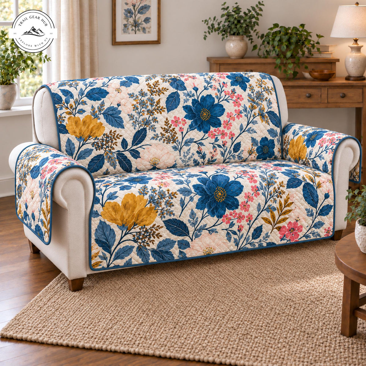 Bloemmotief Gequilt Sofa TP124