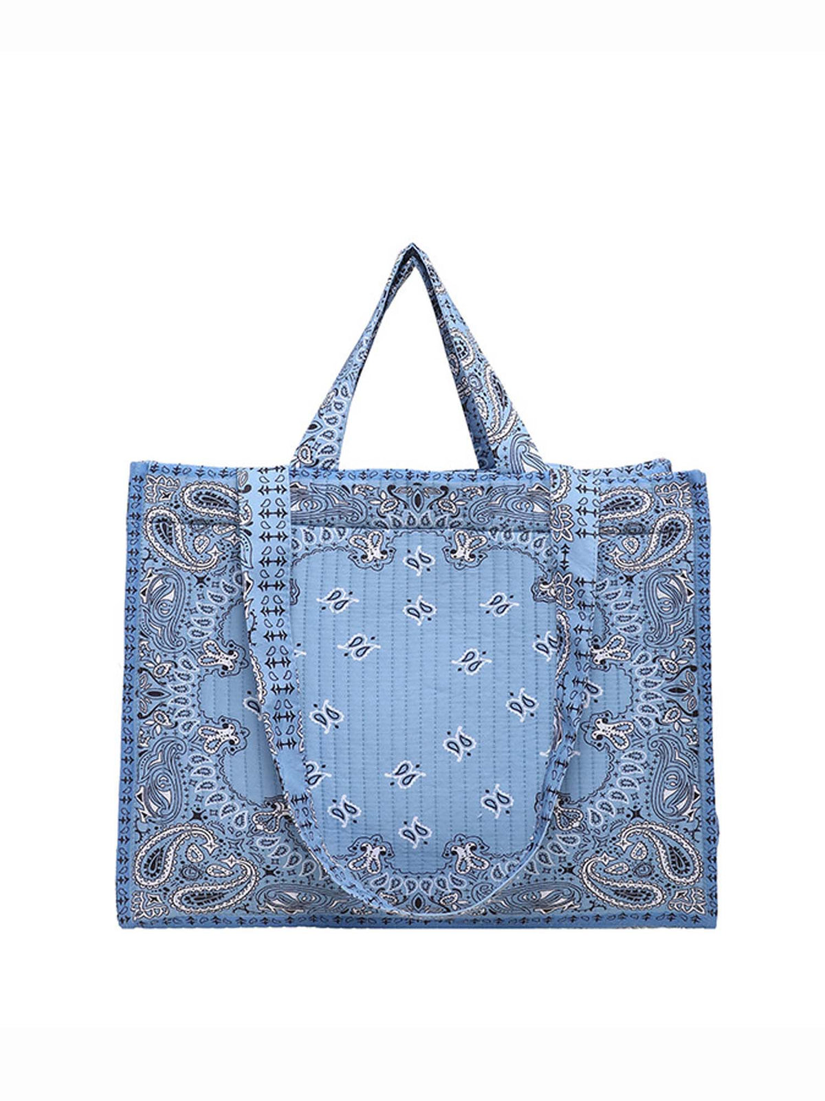 Vintage Bandana Paisley Quilted Tote Bag