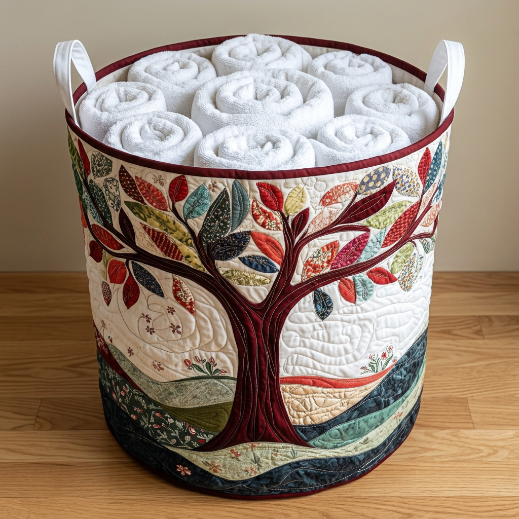 Gewatteerde wasmand Gloeiende boom