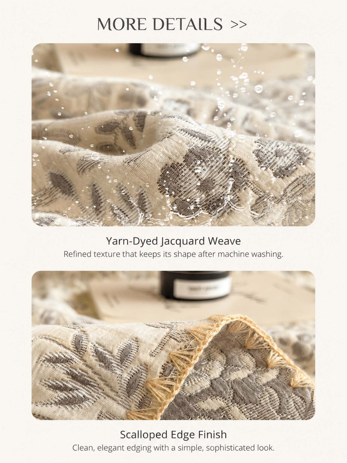 Vintage Sage Green Leaf Jacquard Quilted Throw Three‑Layer Gauze Cotton Blanket