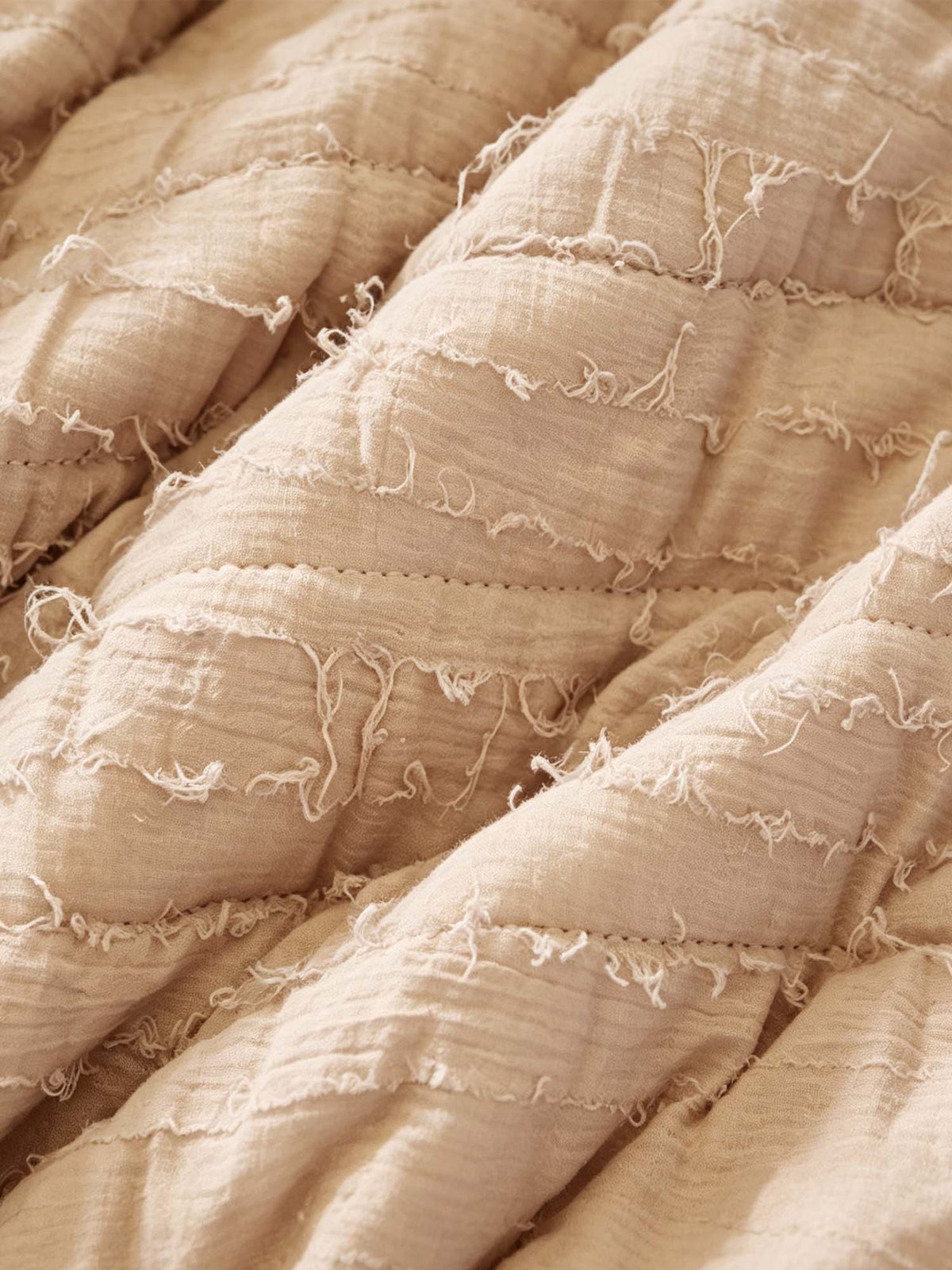 Solid 100% Cotton Bed Cover 3‑Piece Set Quilted