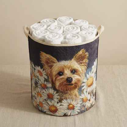 Gewatteerde wasmand Yorkshire in bloemen
