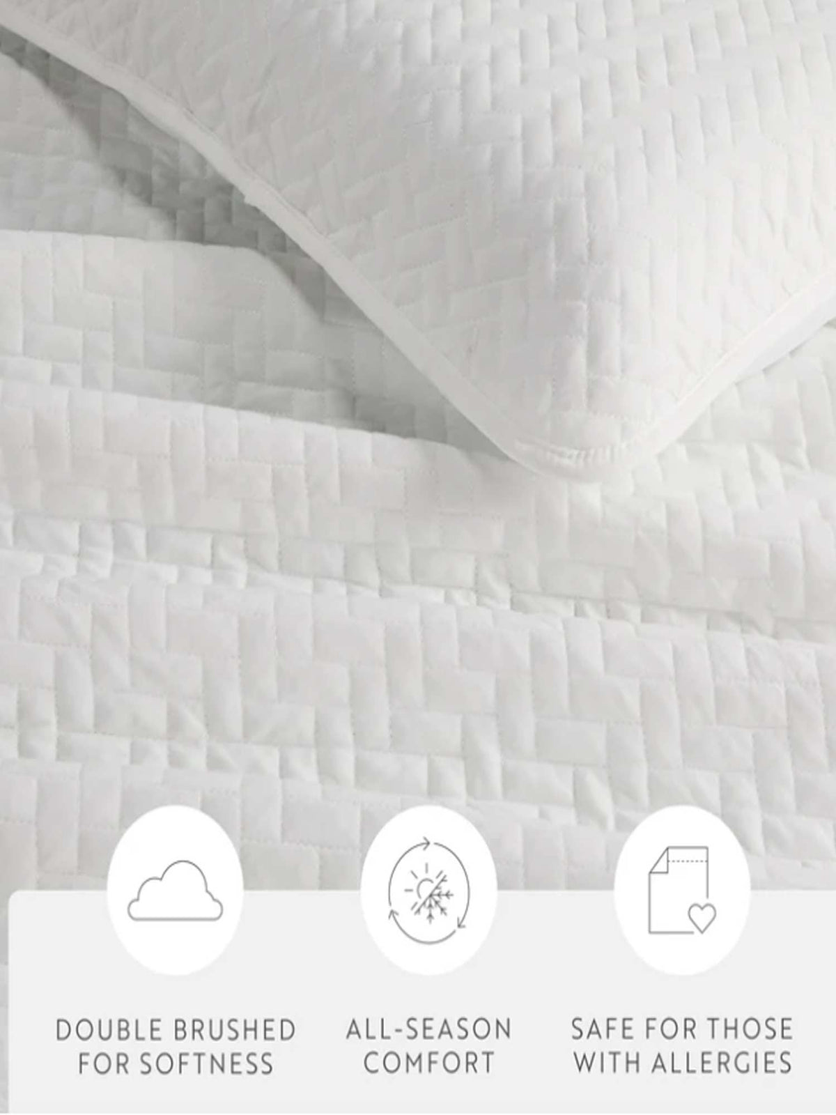 3-Piece Herringbone Quilted Coverlet Set