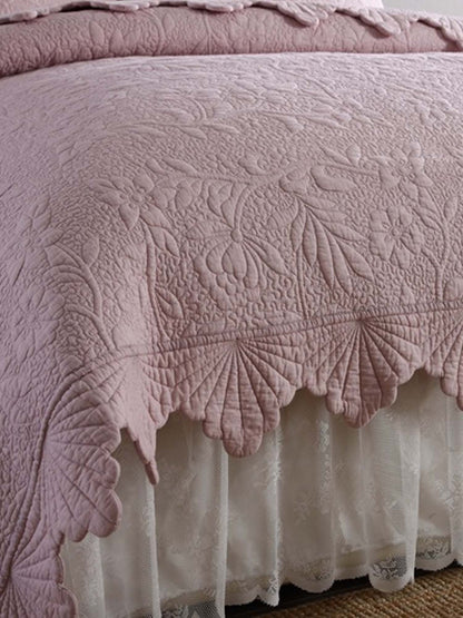 Serene Blossom 100% Cotton Floral Quilted Bedding Set