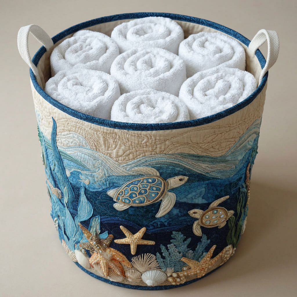 Gewatteerde wasmand Glanzende schelp