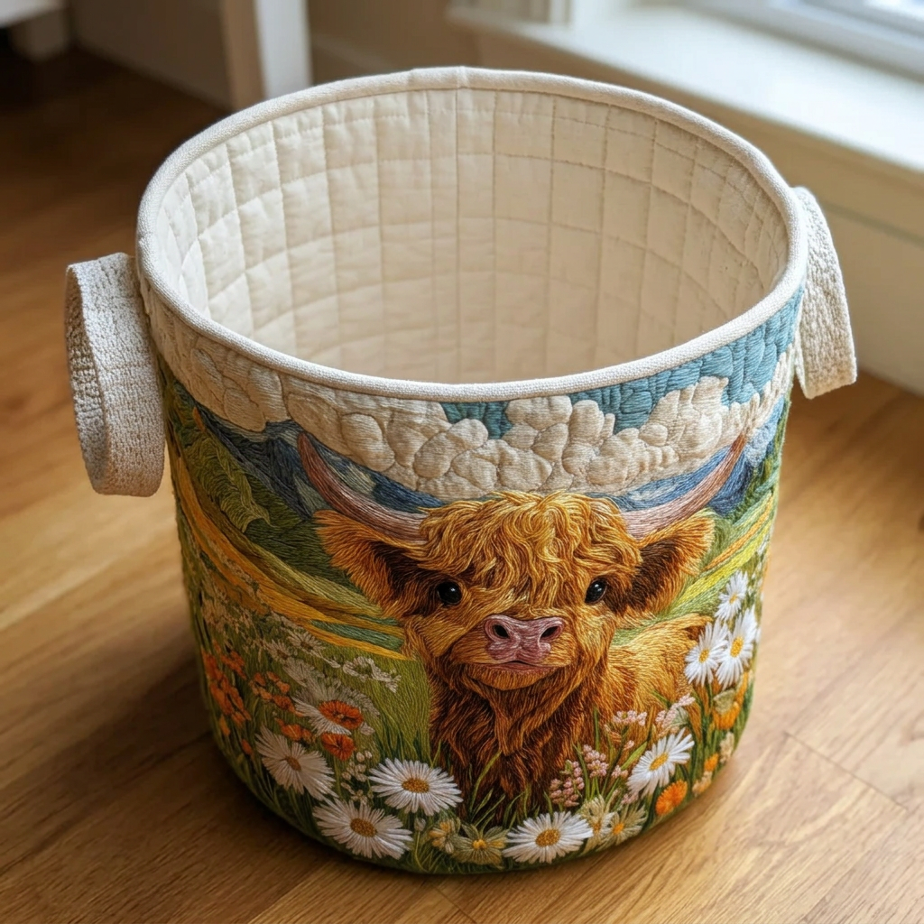 Gewatteerde wasmand Highlands in bloei