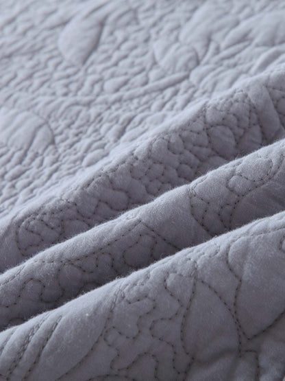 Serene Blossom 100% Cotton Floral Quilted Bedding Set