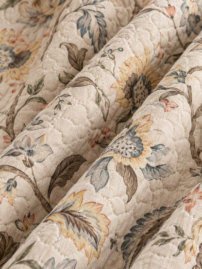 Vintage Botanical Floral Quilted 3-Piece Bedding Set