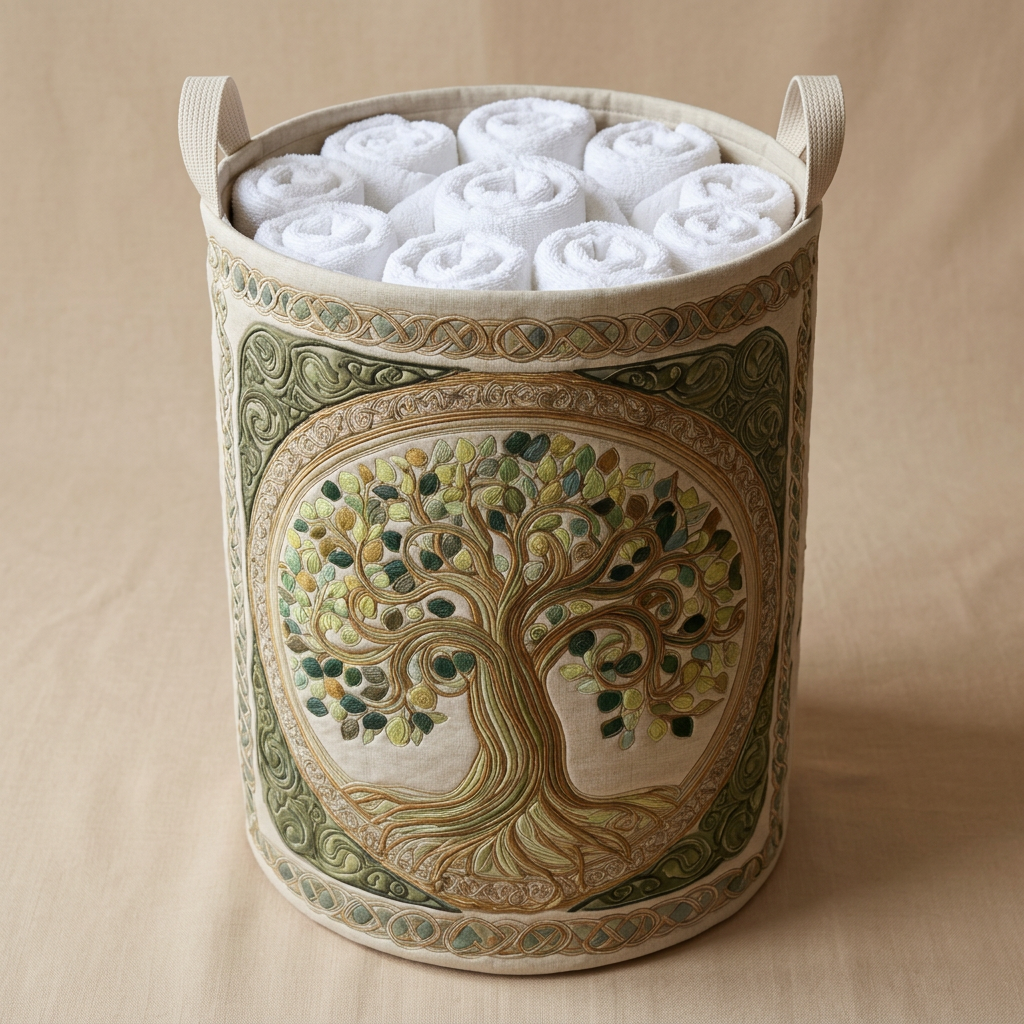 Gewatteerde wasmand Mystieke boom