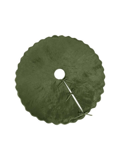 Scalloped Velvet Christmas Tree Skirt