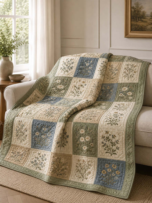 Wildflower Meadow Quilted Blanket