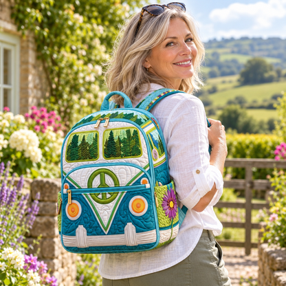 Quilted Boho Rucksack – Forest Walk