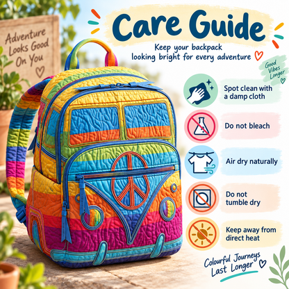 Quilted Boho Rucksack – Rainbow