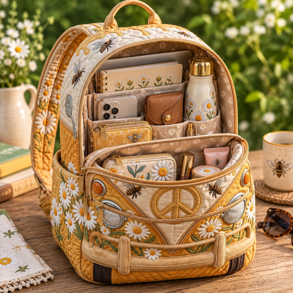 Quilted Boho Rucksack – Bees and Honey