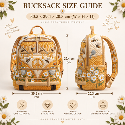 Quilted Boho Rucksack – Bees and Honey