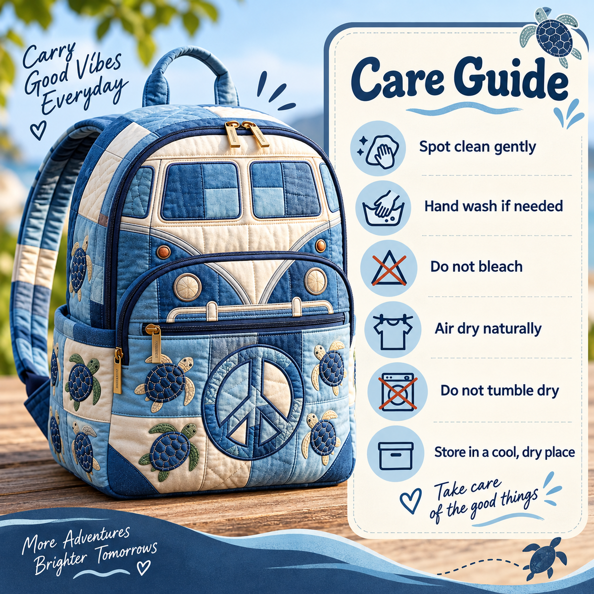 Quilted Boho Rucksack – Denim and Turtle