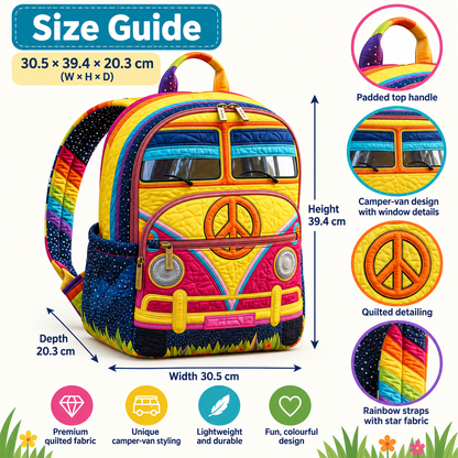 Quilted Boho Rucksack – Bus in the Sunlight