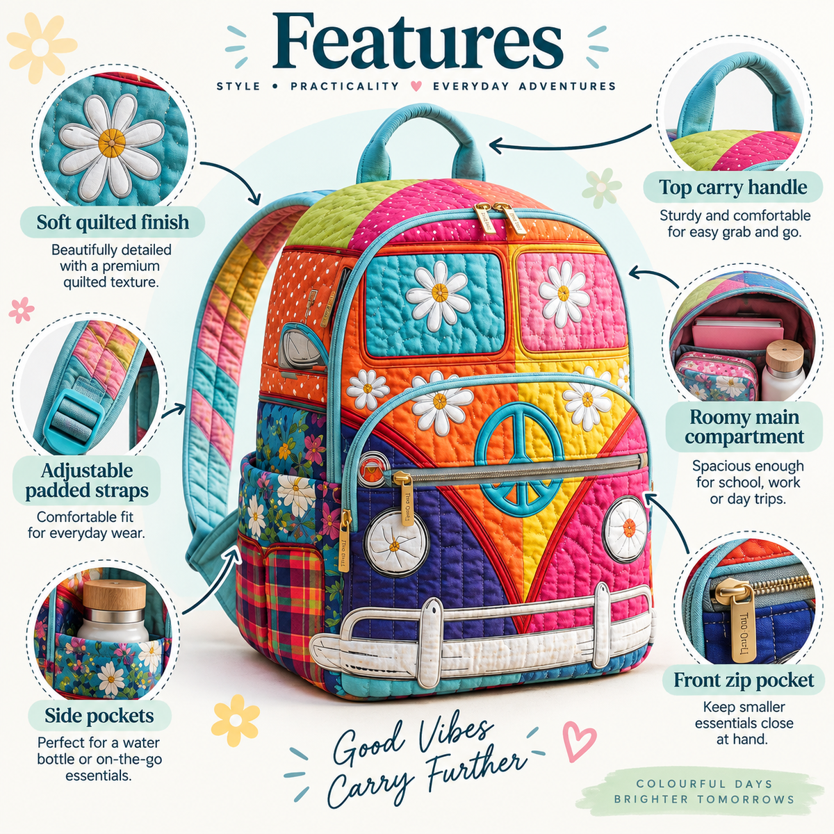 Quilted Boho Rucksack – Joy in Colours